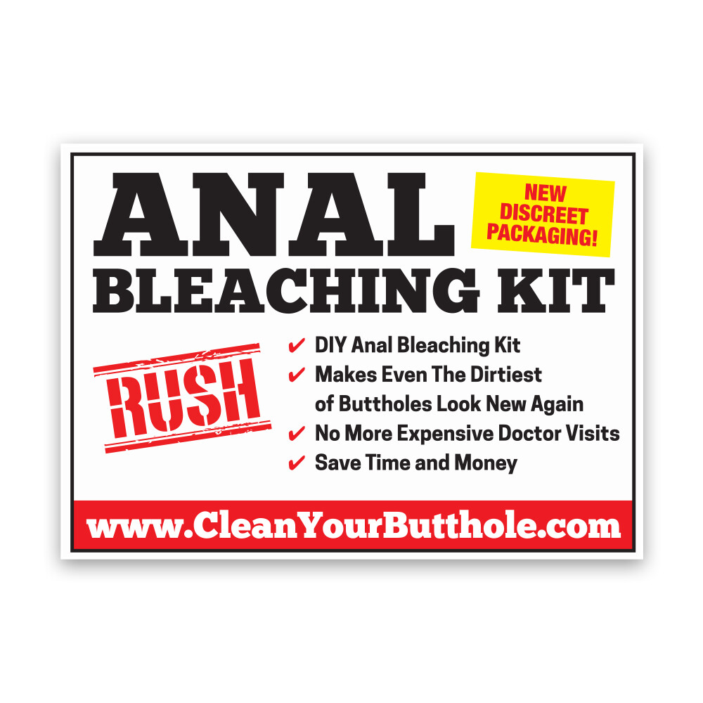 Anal Bleaching Kit, Fake Product Box, Practical Jokes, Revenge (100% Anonymous)