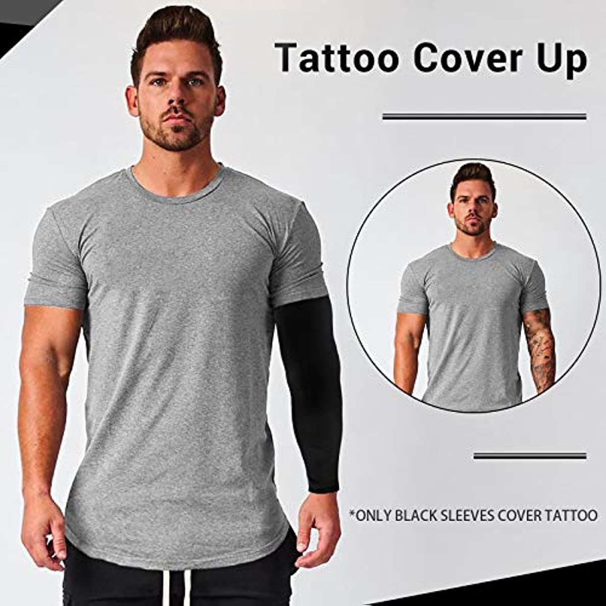 Arm Sleeves Cooling UV Sun Protection UPF 50 Sports Compression for Men & Women