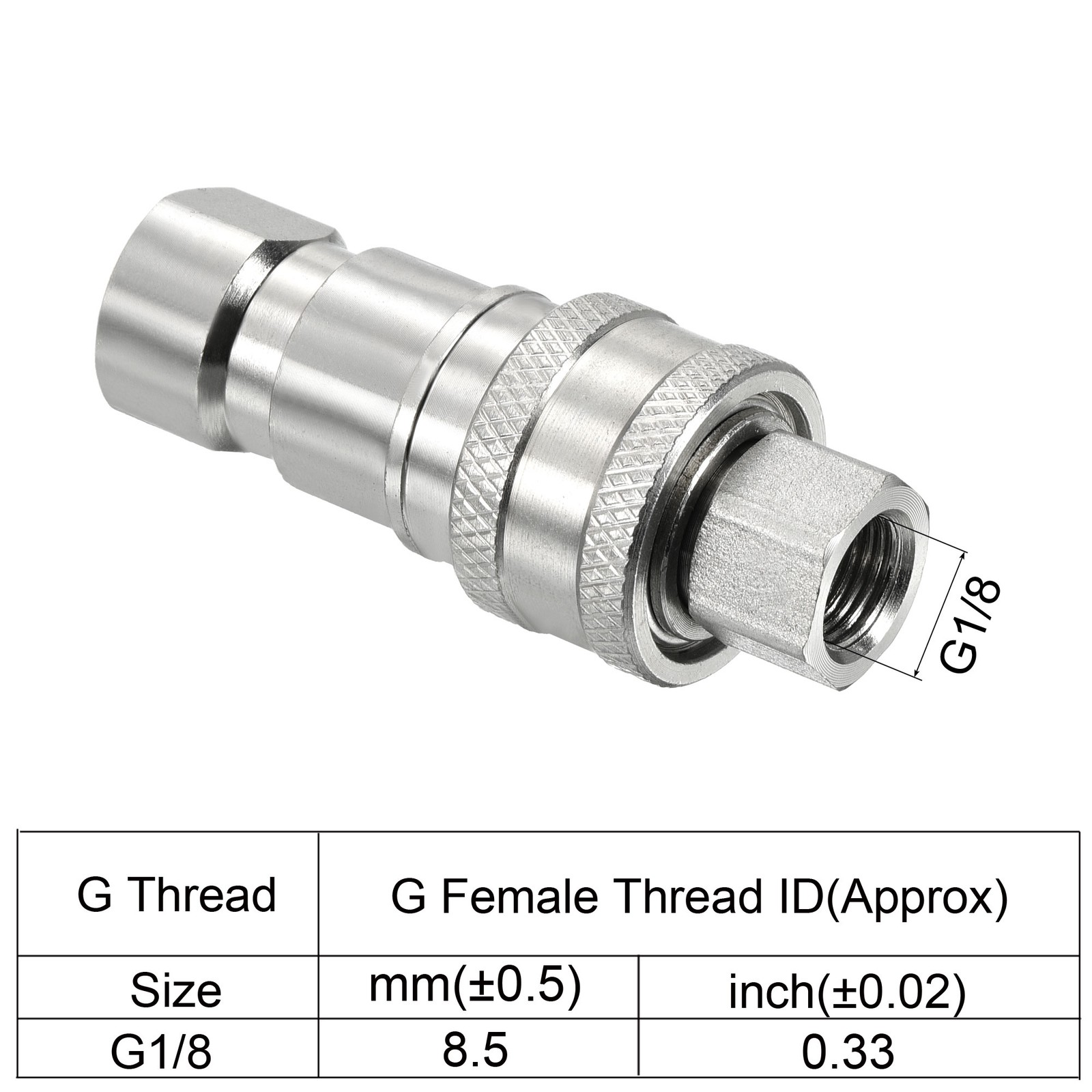 Hydraulic Quick Connect Coupler Set Carbon Steel G1/8 Female Hose Fitting