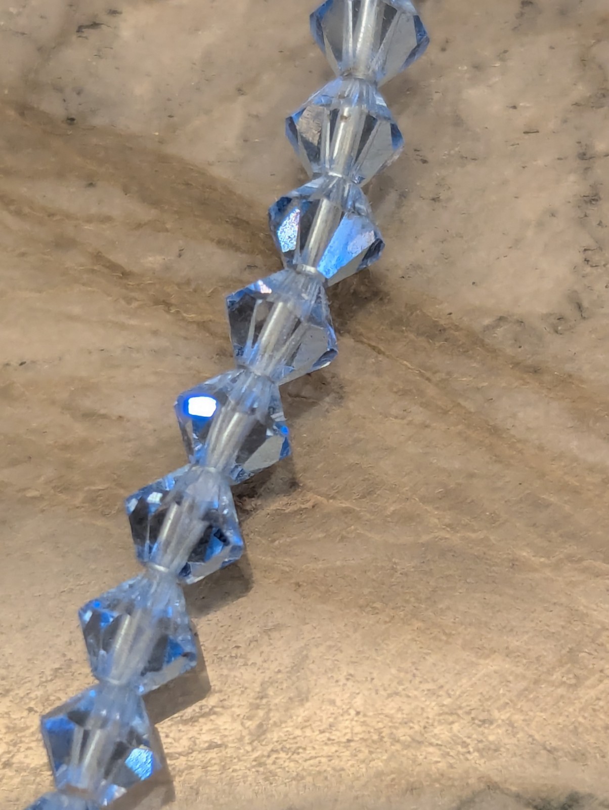 14k Gold Necklace,Bracelet & Earrings Set,Blue Lagoon Swarovski Crystal, Vtg