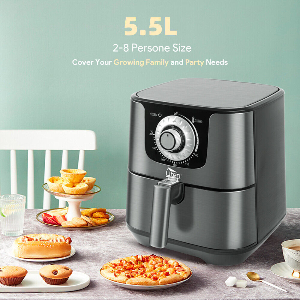 Uten Air Fryer 5.8Qt Large Capacity 5.5L Smart Electric Hot Airfryer Oven Cooker