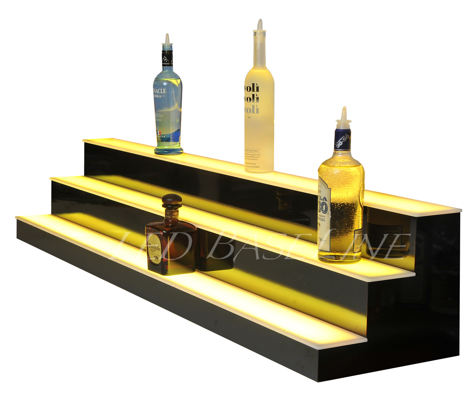 54" COLOR Changing 3 Step Display Glass Bottle Glorifier