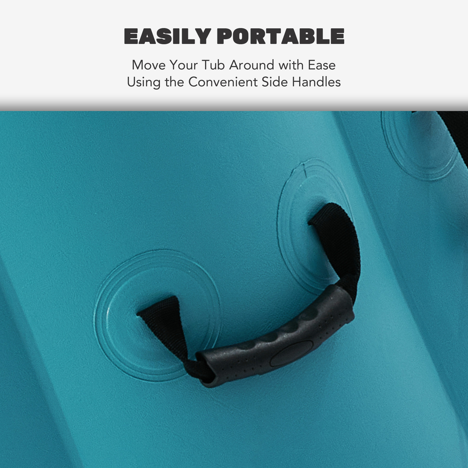 CO-Z Inflatable Spa Tub w 120 Air Jets Heater Air Pump Outdoor Square Hot Tub