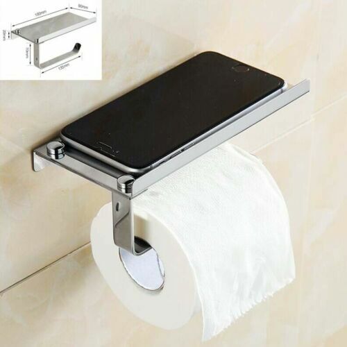 TECHTONGDA 1 PC Wall Mounted Toilet Paper Holder with Mobile Phone Shelf