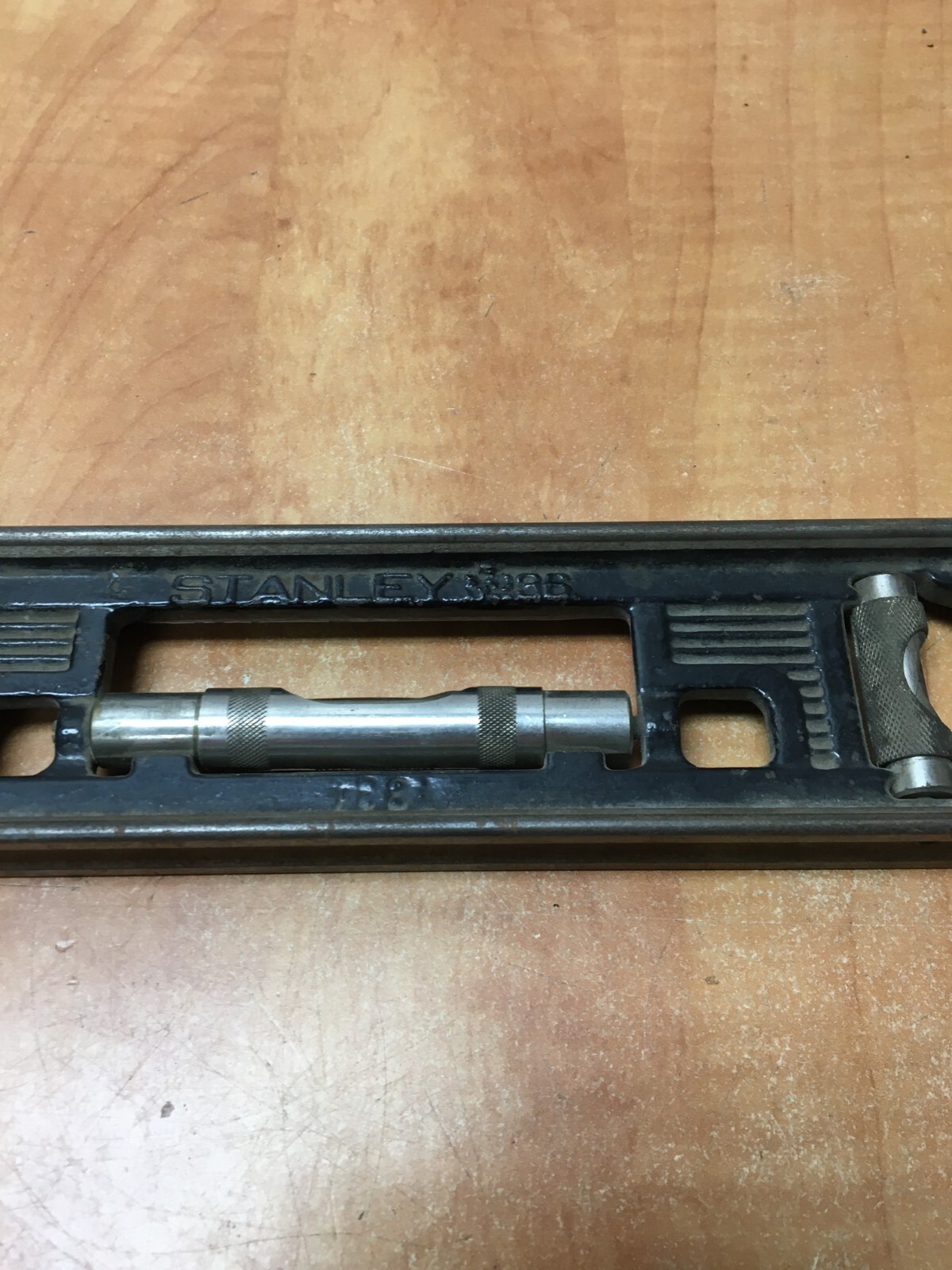 Stanley No. 36 Cast Iron Level 12" Long 3 Vials Vintage