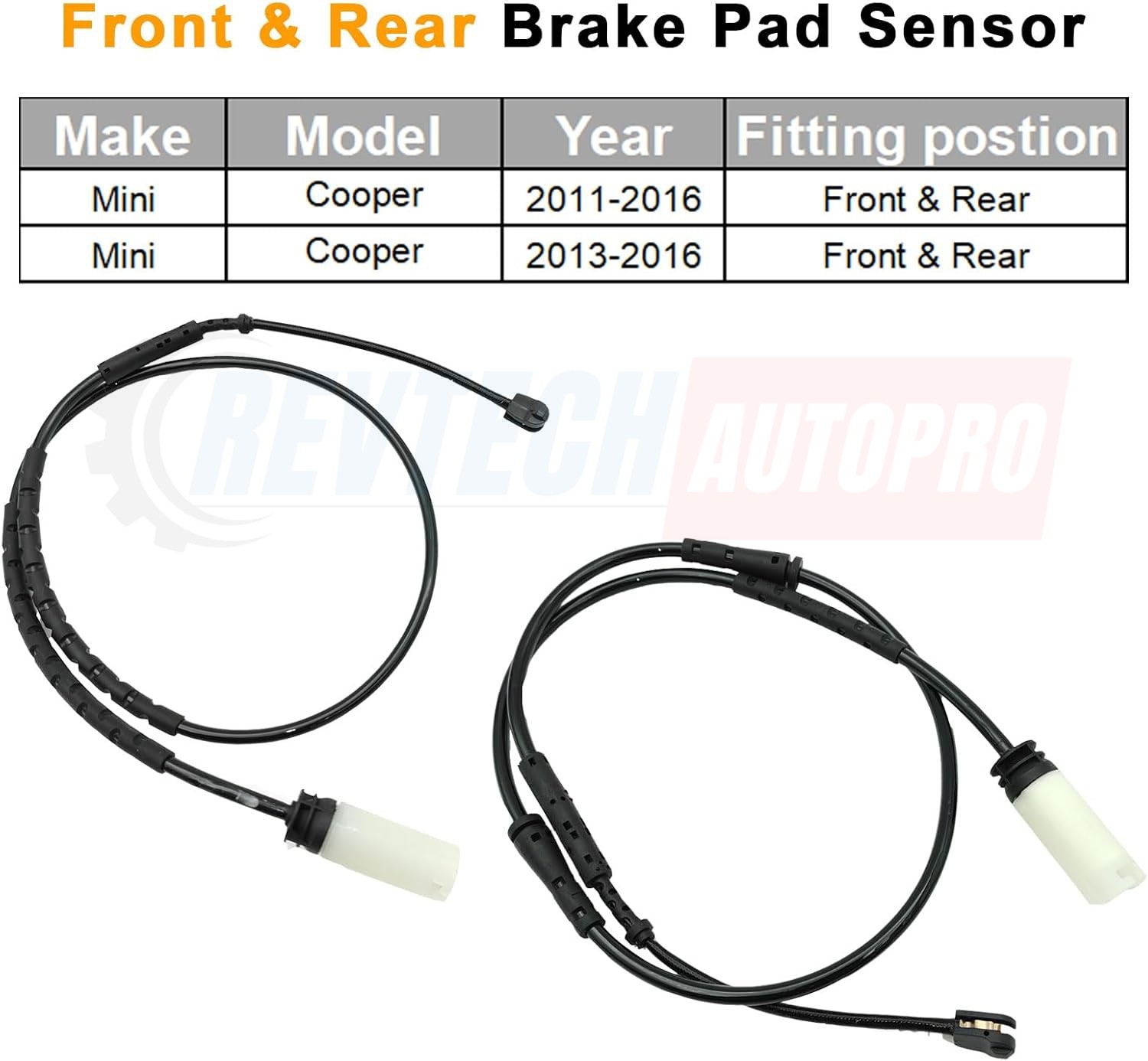 2PCS FRONT + REAR Brake Pad Wear Sensor for Mini Cooper Countryman 1.6L R60 R61