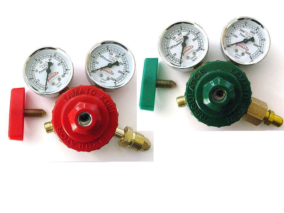 Propane/Acetylene & Oxygen Premium Regulator Set- for Welding, Brazing Torch Yam