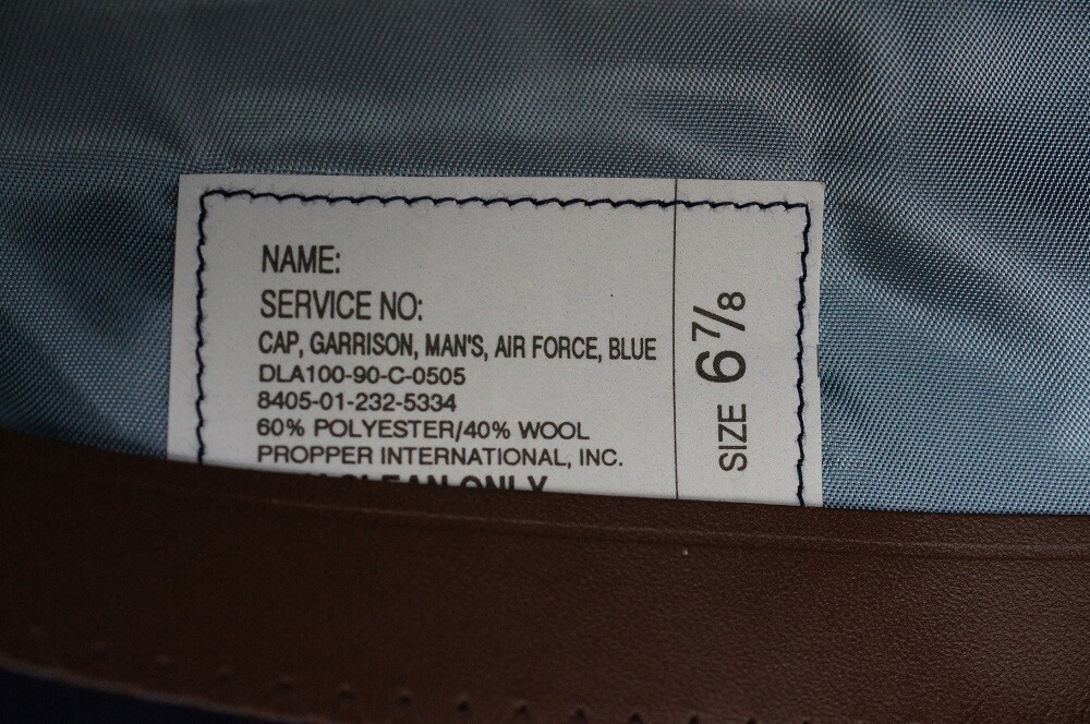 GI US Air Force Man's Poly Wool Garrison Cap Blue Size 6-7/8