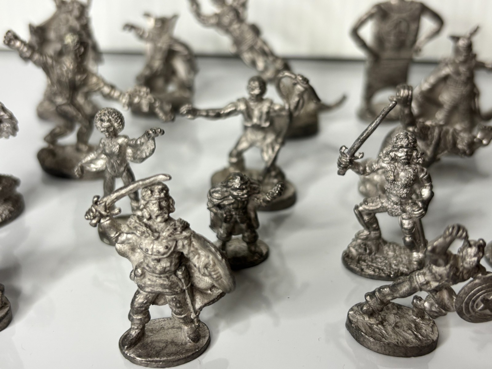 Vintage 80s Lot 27 Pc Pewter Mini MCG 1984 D&D Marvel Comic Superhero Figurines