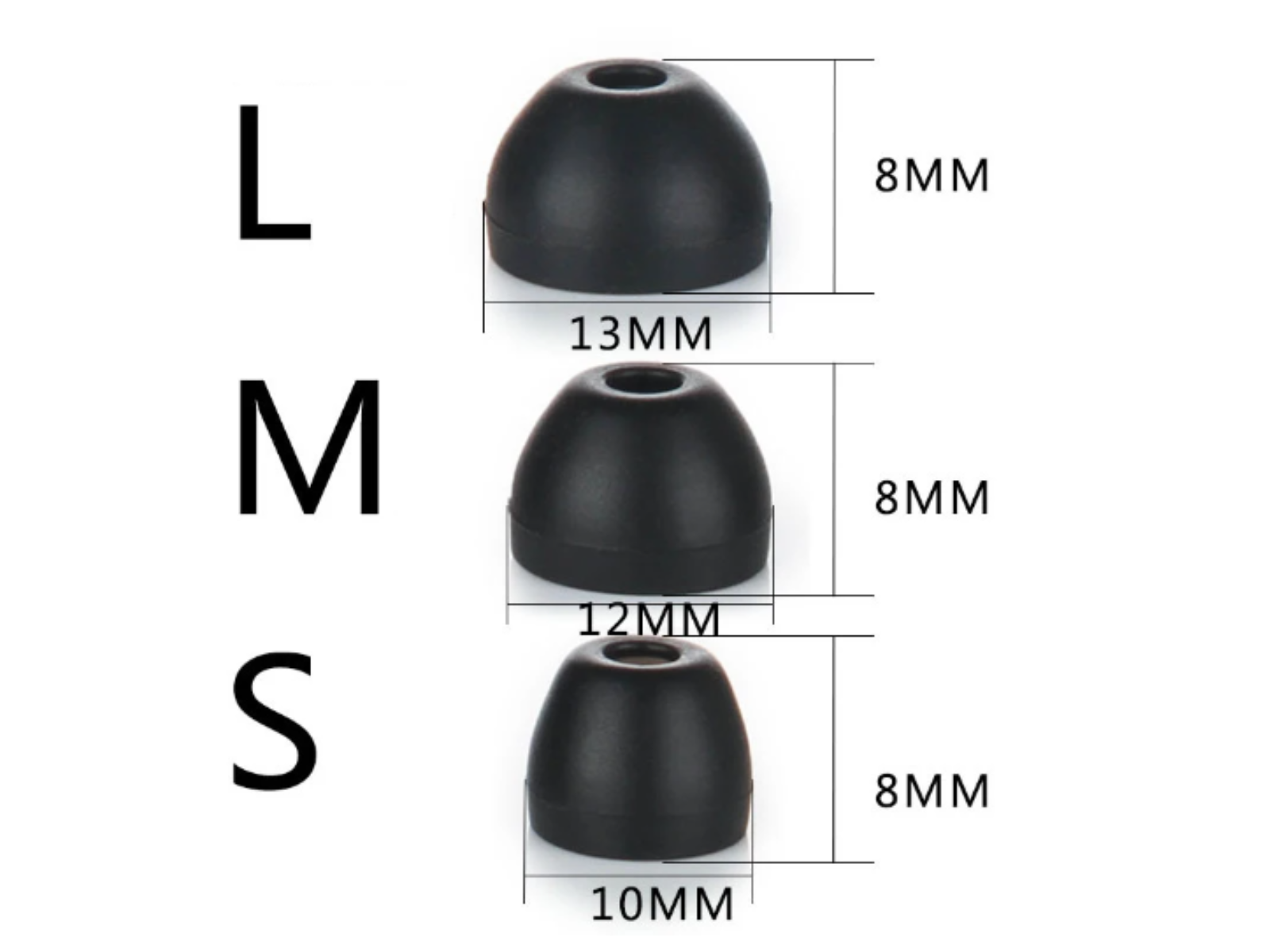 6 Pcs OEM Sony WF-1000XM5 Headphones Silicone Replacement Earbud Tips Ear In-ear