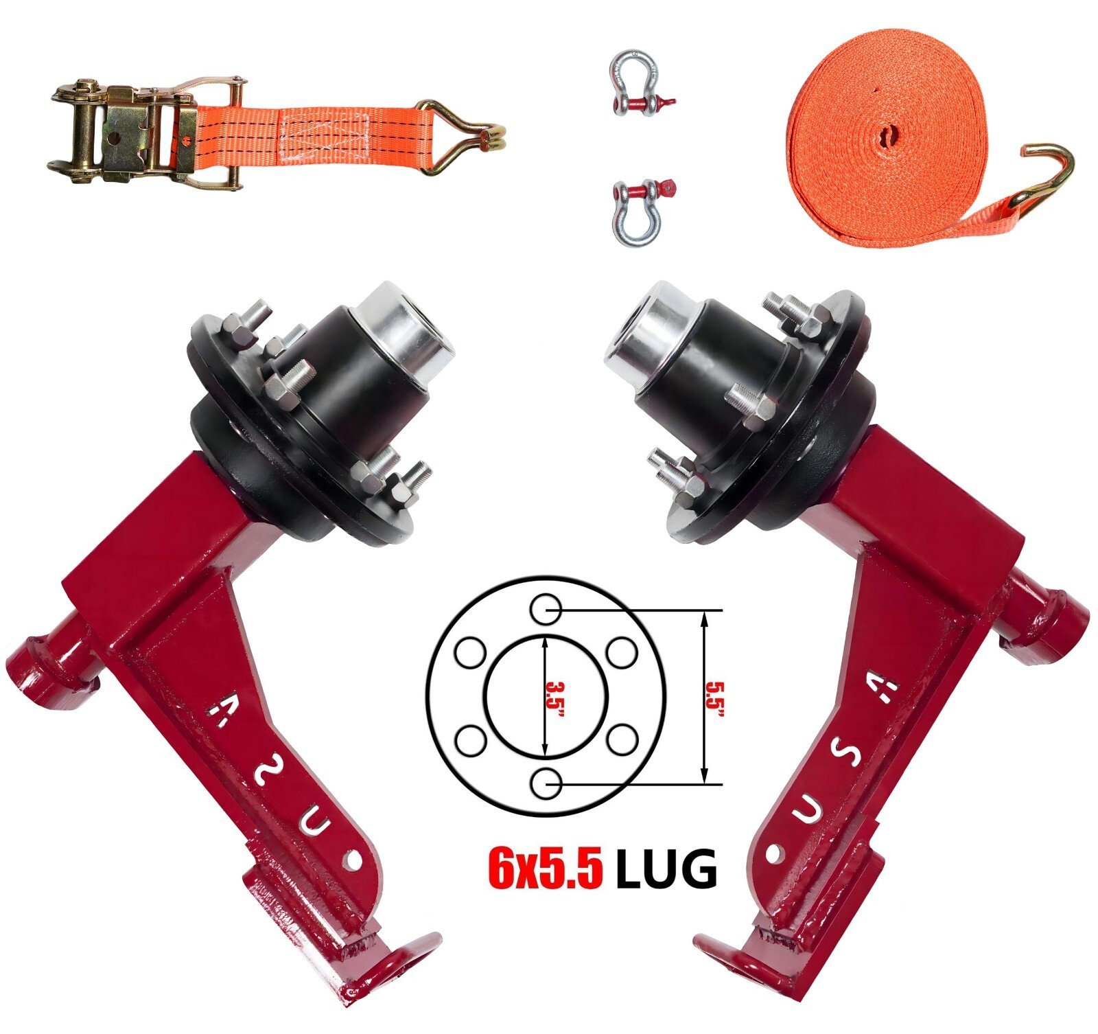 Superior Shipping Container Wheels, 6x 5.5 Lug ，Container spindle mobile kit