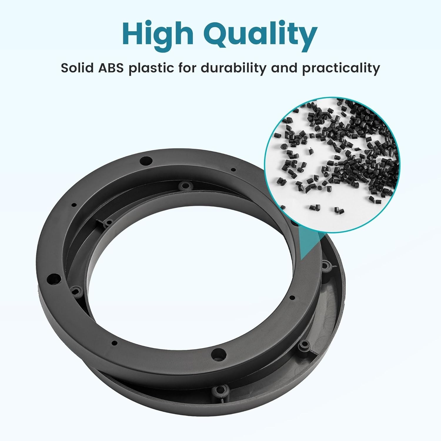 2× 6.5" Plastic Speaker Spacer Rings Bracket Subwoofer Custom Mounting Adapter