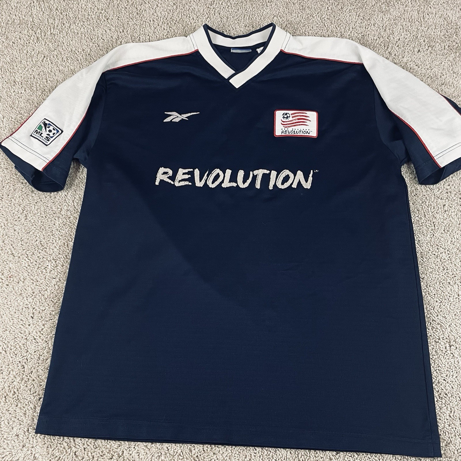 Vintage Reebok New England Revolution MLS 1999 Home Jersey Size Large CLEAN R3