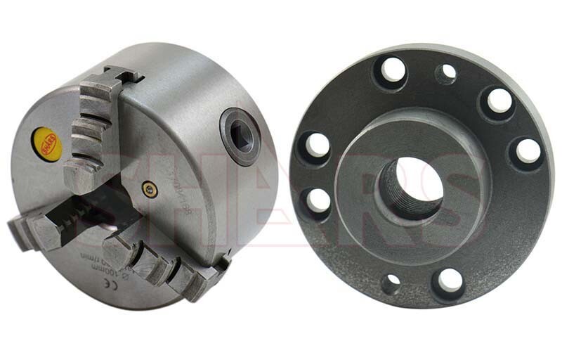 4" 3Jaw Self Centering Lathe Chuck TIR Certificate+1-10 TPI Thread Back Plate L[