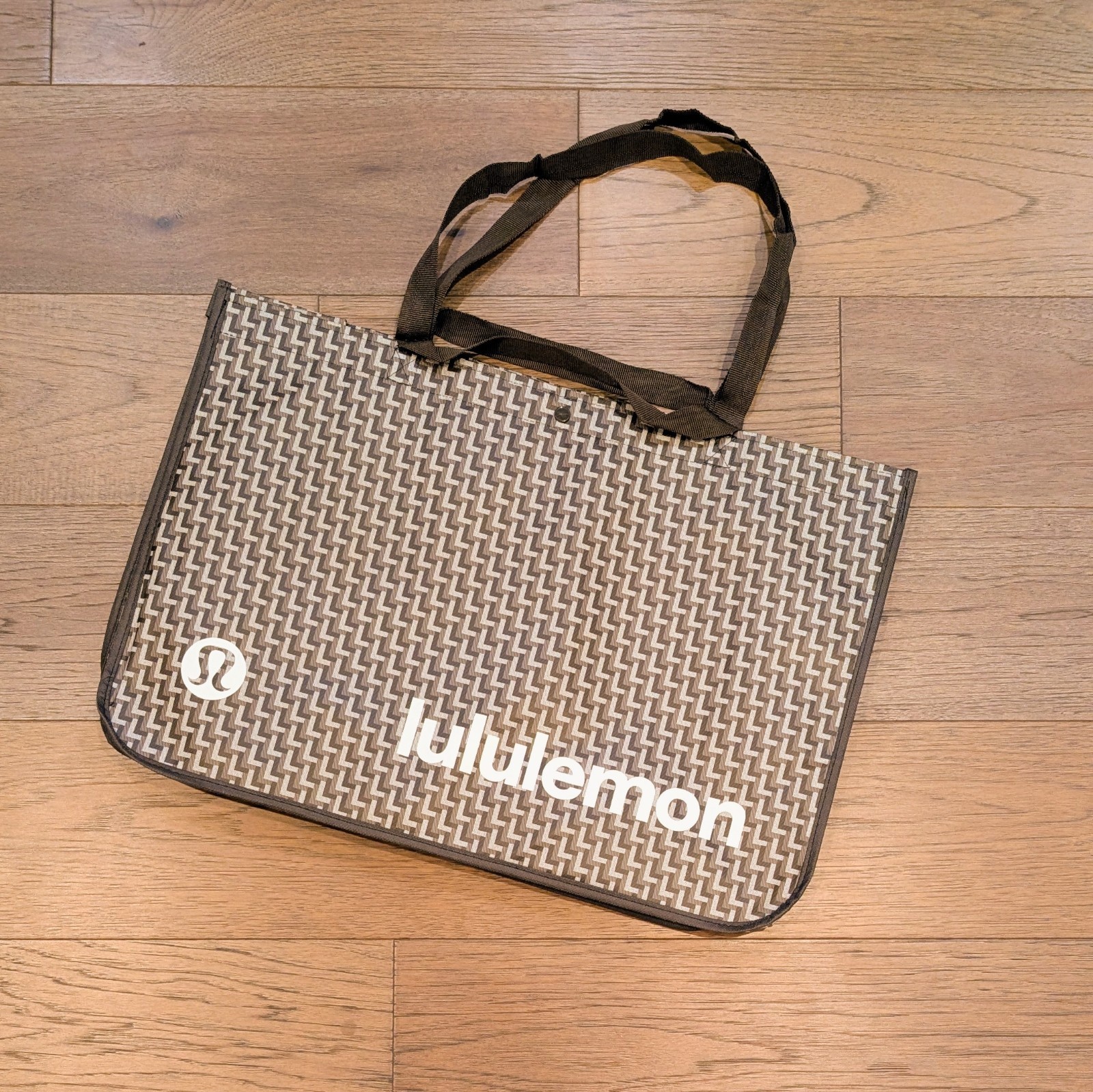 Lululemon Extra Large XL Reusable Shopping Tote Bag Yoga 🤎 Brown 🤎 Black NEW!⚡