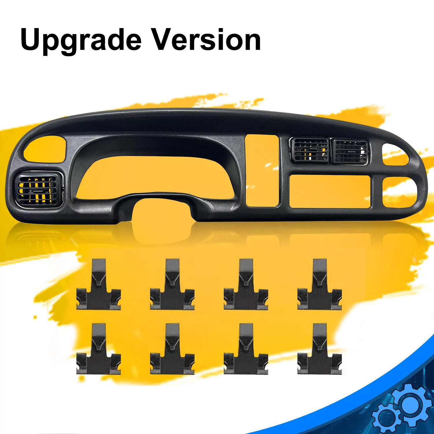 For 98-2002 Dodge Ram 1500 2500 3500 Pickup Black Dash Board Bezel W/ Vents