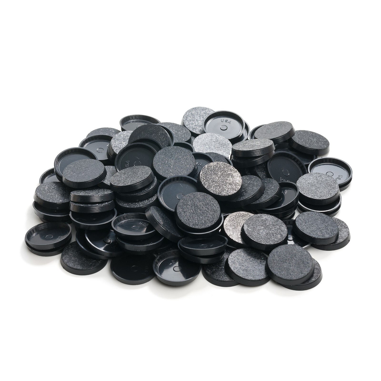 Pack of 120, 25 mm Plastic Round Bases Miniature Wargames Table gaming TEXTURED