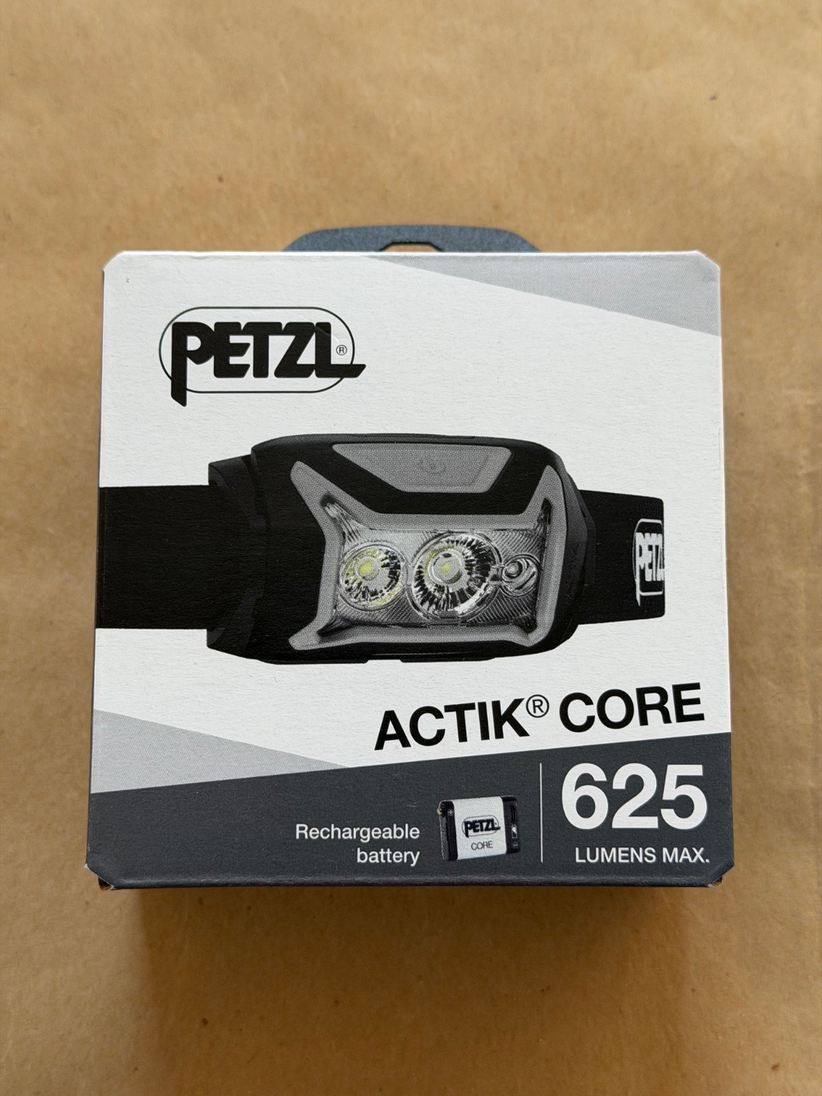 NEW PETZL ACTIK CORE 625 HEADLAMP COLOR BLACK FAST FREE SHIPPING
