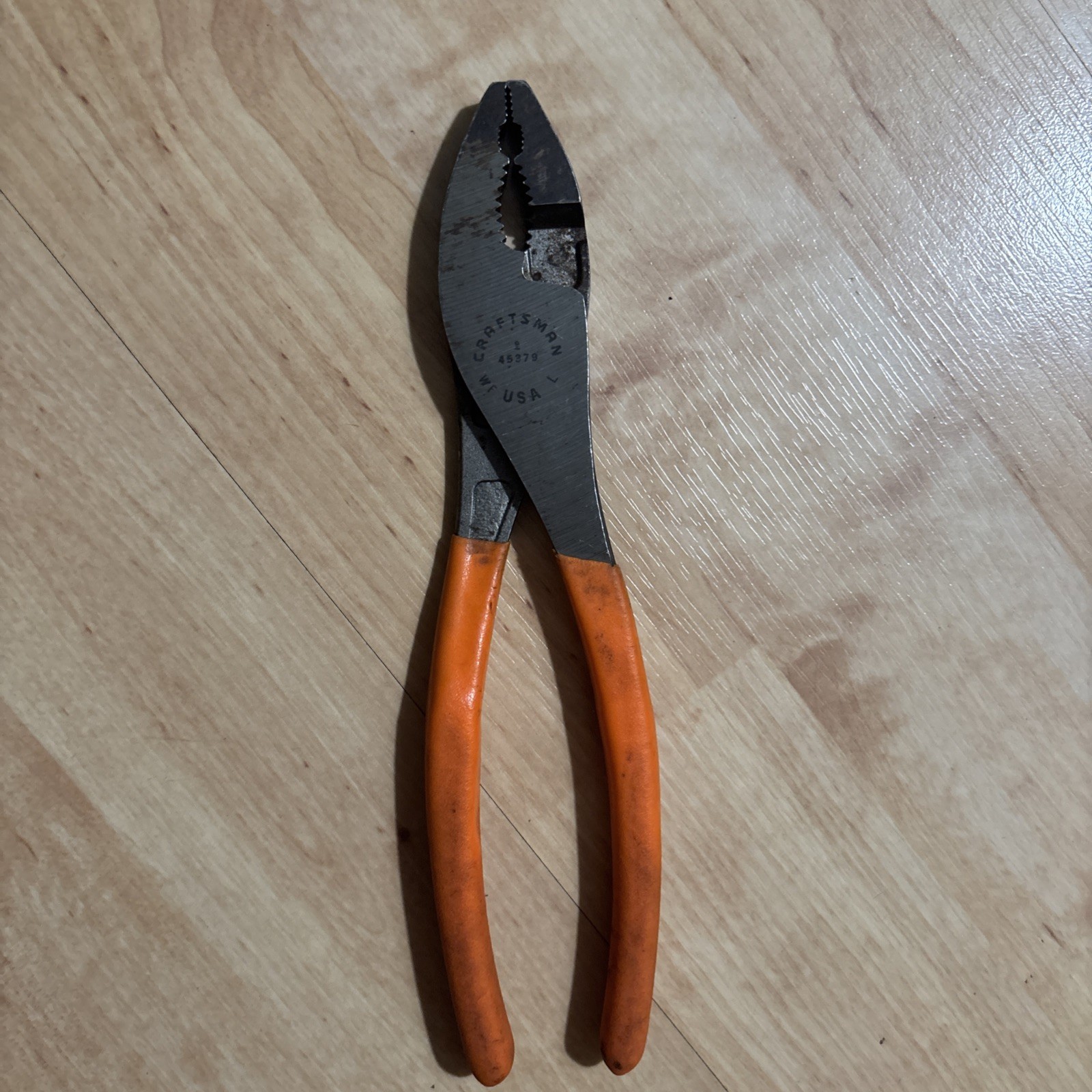 Craftsman 45379 Slip Joint Pliers Neon Orange Hi Viz 8" USA