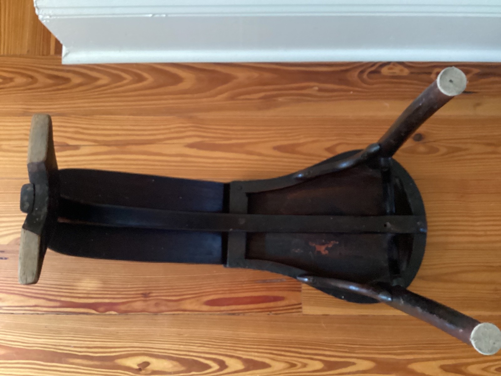 Antique Thonet Bentwood Shoe Fitting Stool, Brown, 25x12.5x15.5"