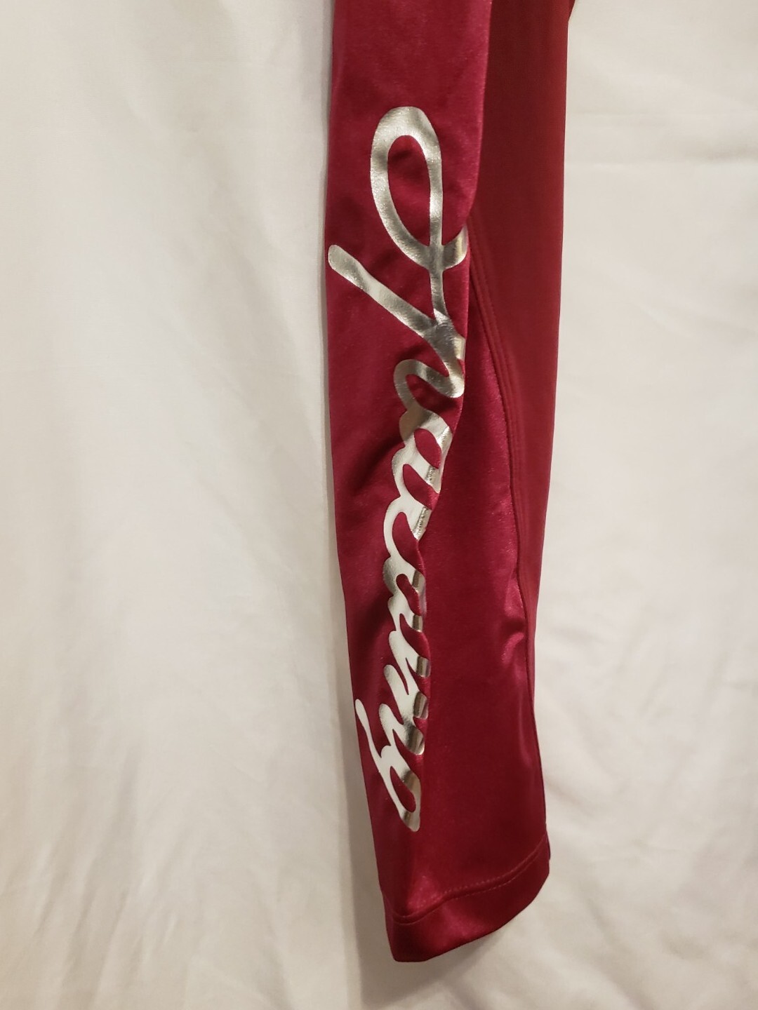 SPALDING Leggings Women Large Red Plum Pull On Ankle Length Yoga Athletic