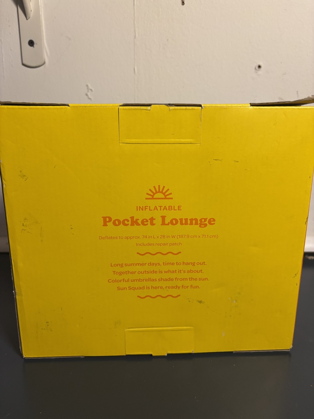 Sun Squad Inflatable Pocket Lounge Pool Float Pink New In Box