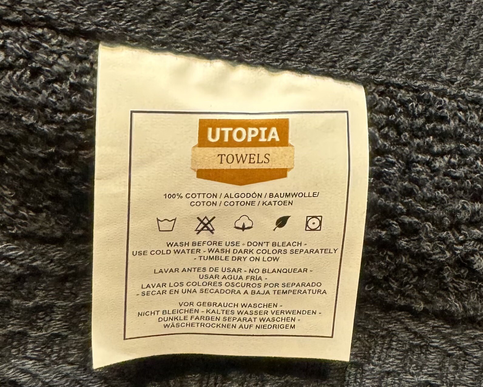 Towel Set 3pc. Bath Towel & Hand Towel Black Harley-Davidson Embroidery