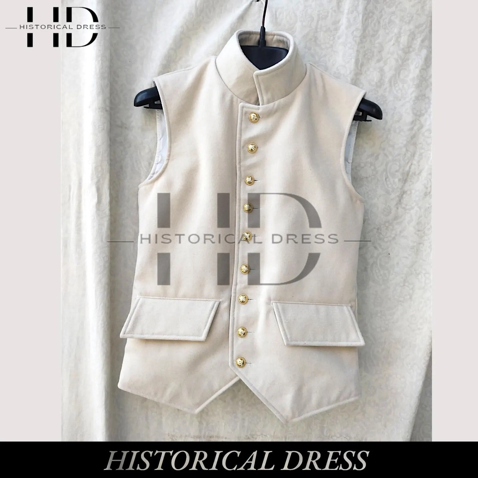 18th Century Off White Waistcoat and breaches British Revolutionary War uniform