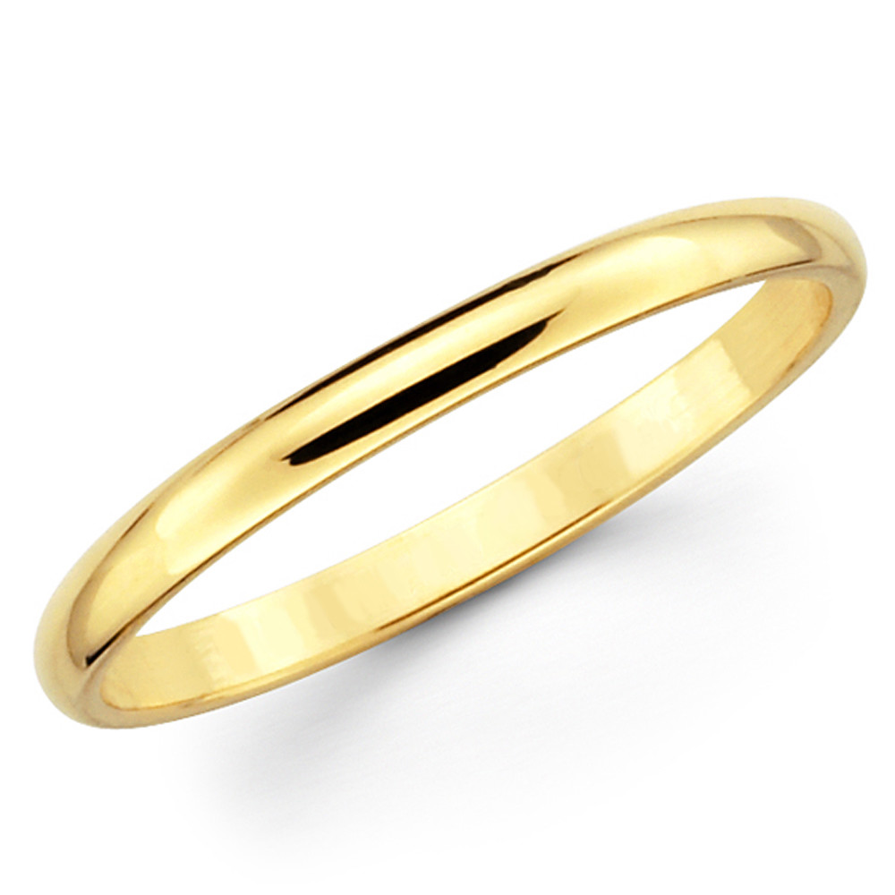 Solid 10K Yellow Gold 2mm 3mm 4mm 5mm 6mm Comfort Fit MenWomen Wedding Band Ring