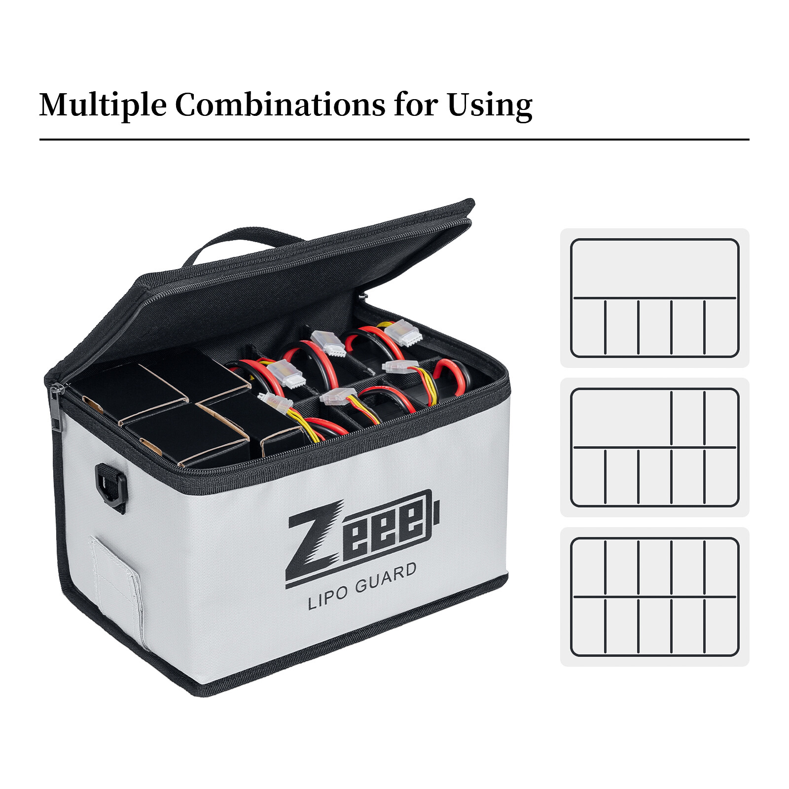 Zeee Lipo Battery Fireproof Guard Large Capacity Safe Bag for Charge & Storage