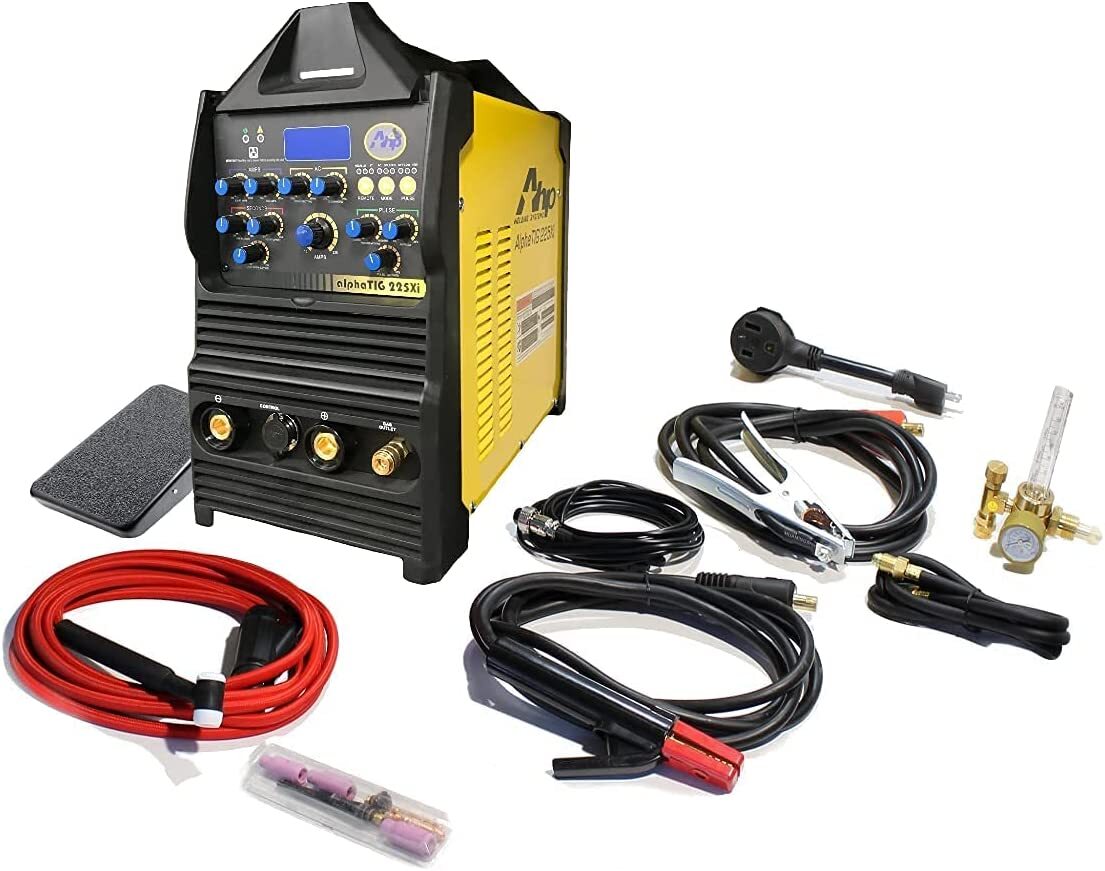 Alpha-TIG 225Xi IGBT AC/DC Pulse TIG/Stick Welder, 200 Amp 110v/220v Dual V AHP