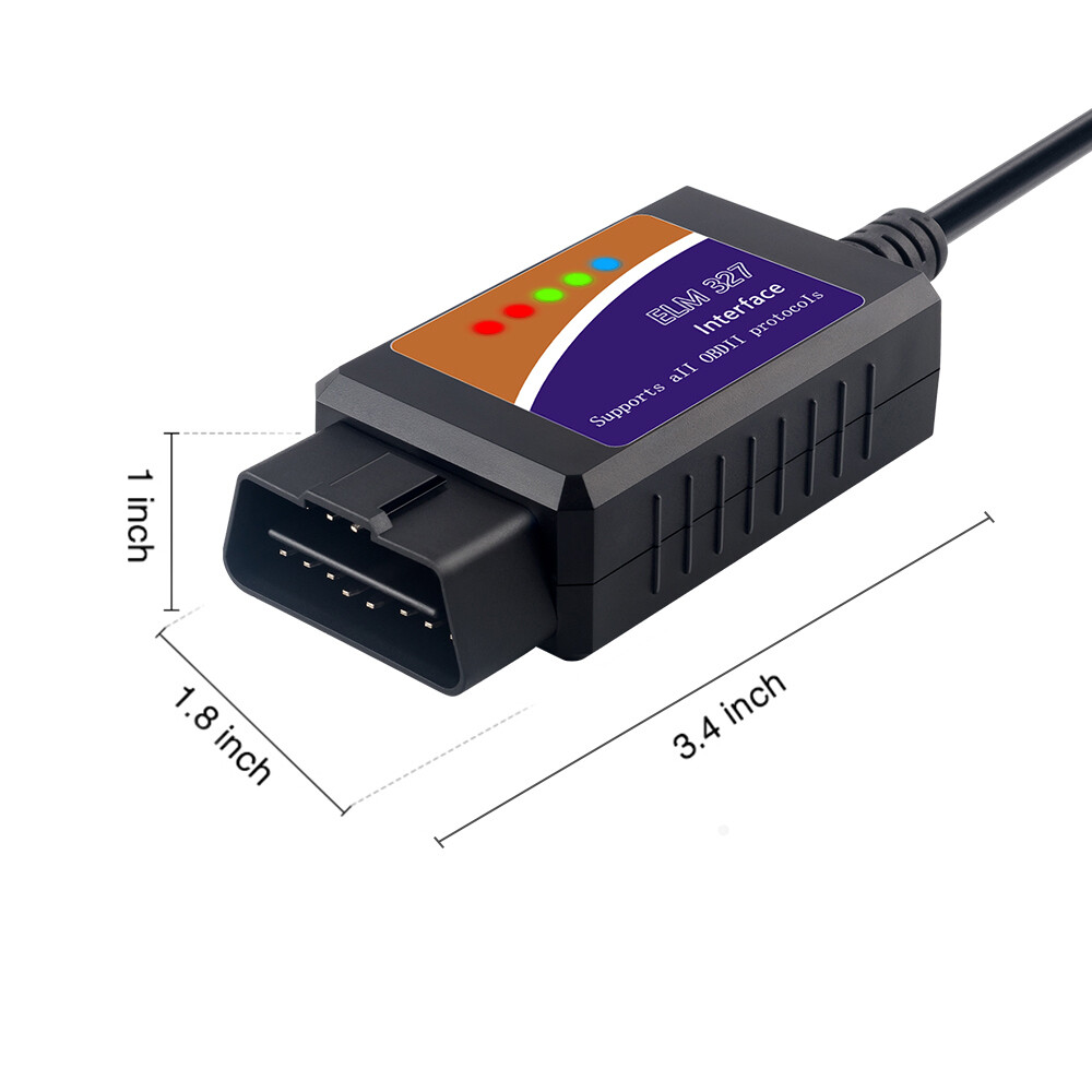 ELM327 V1.5 USB FORScan OBD2 Scanner Adapter for Ford Car and Light Truck HS-CAN