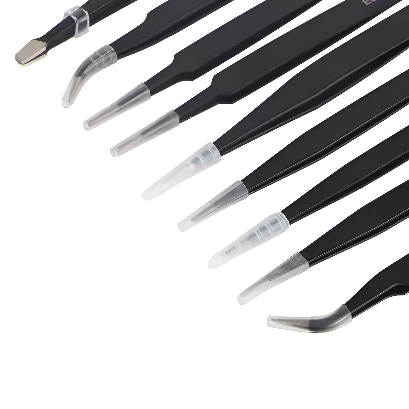 10pc ESD Tweezers Precision Set Stainless Steel For Electronics & Jewelry Repair