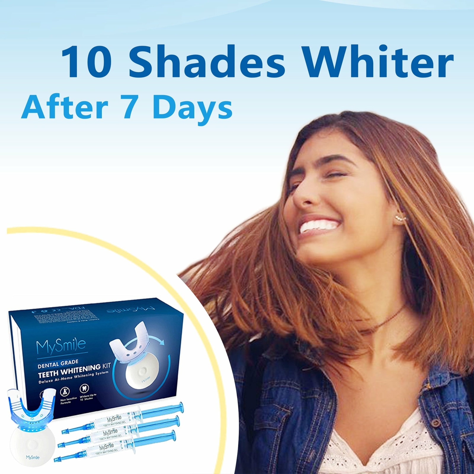 MySmile Teeth Whitening Kit with LED Light Teeth Whitener Carbamide Peroxide Gel