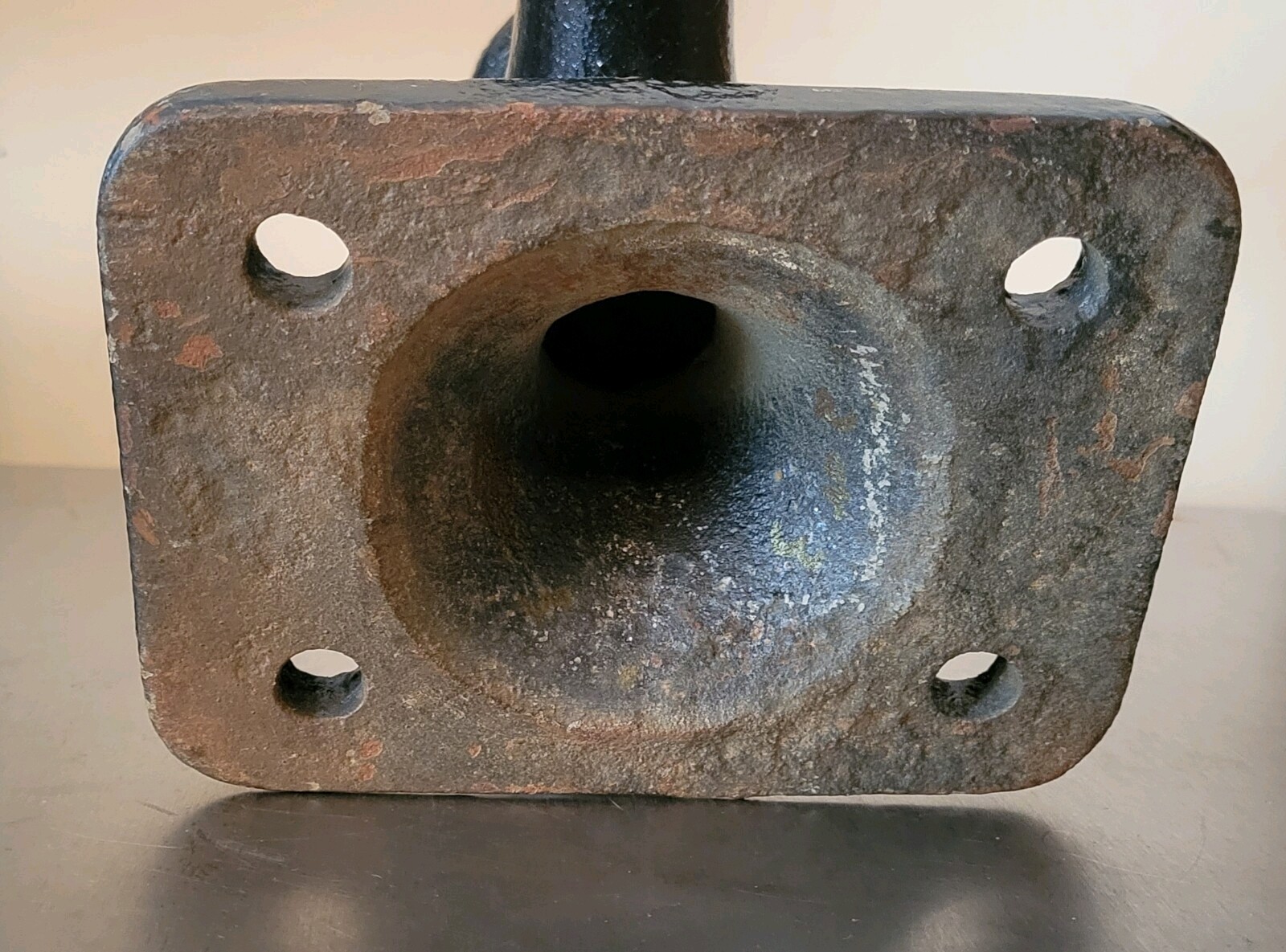 Antique Cast Iron Mooring Bitt, Sampson Post/Bollard, Cleat 4.5" X 6" Base