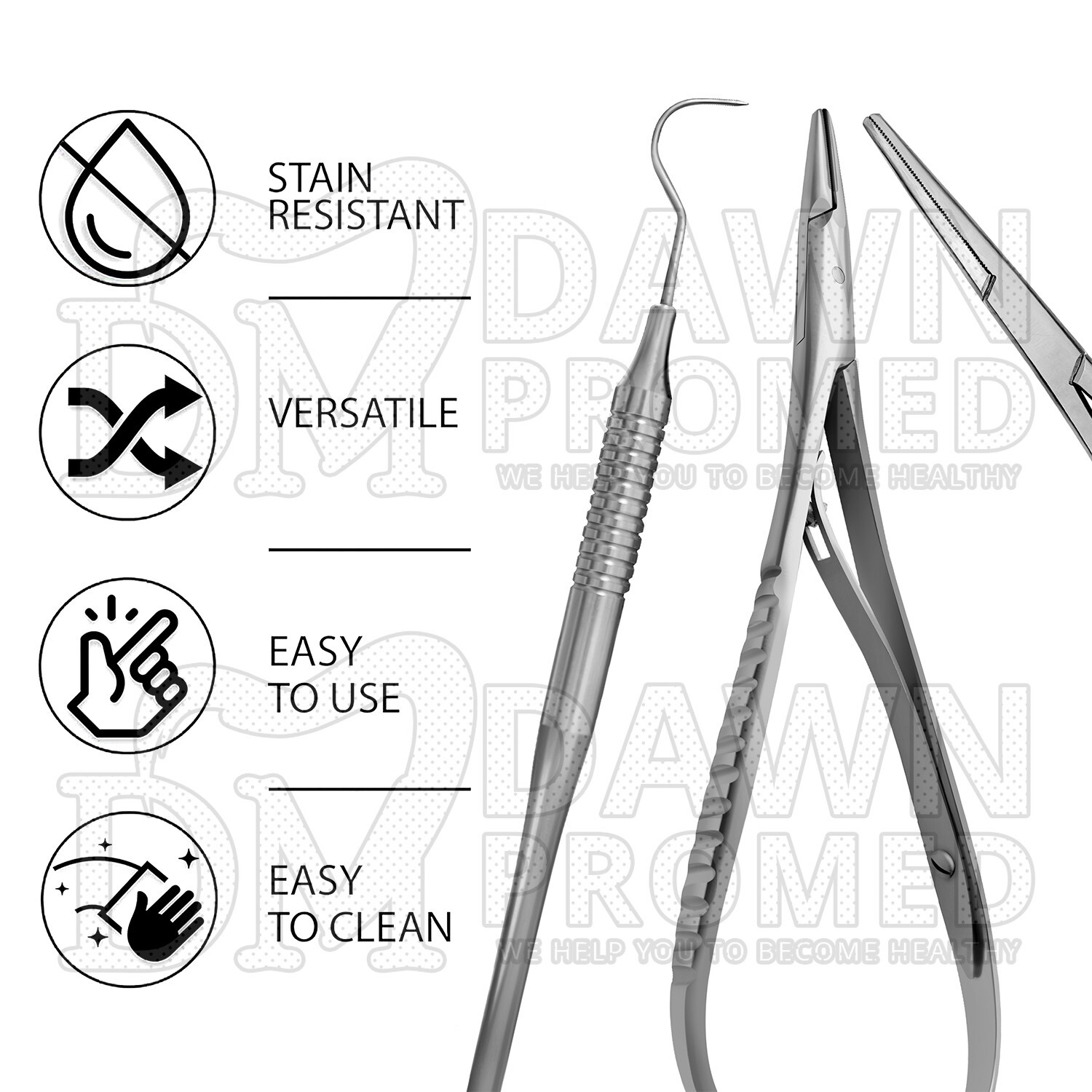 3 Pcs Dental Braces Removal Kit Orthodontic Instruments Set German Grade