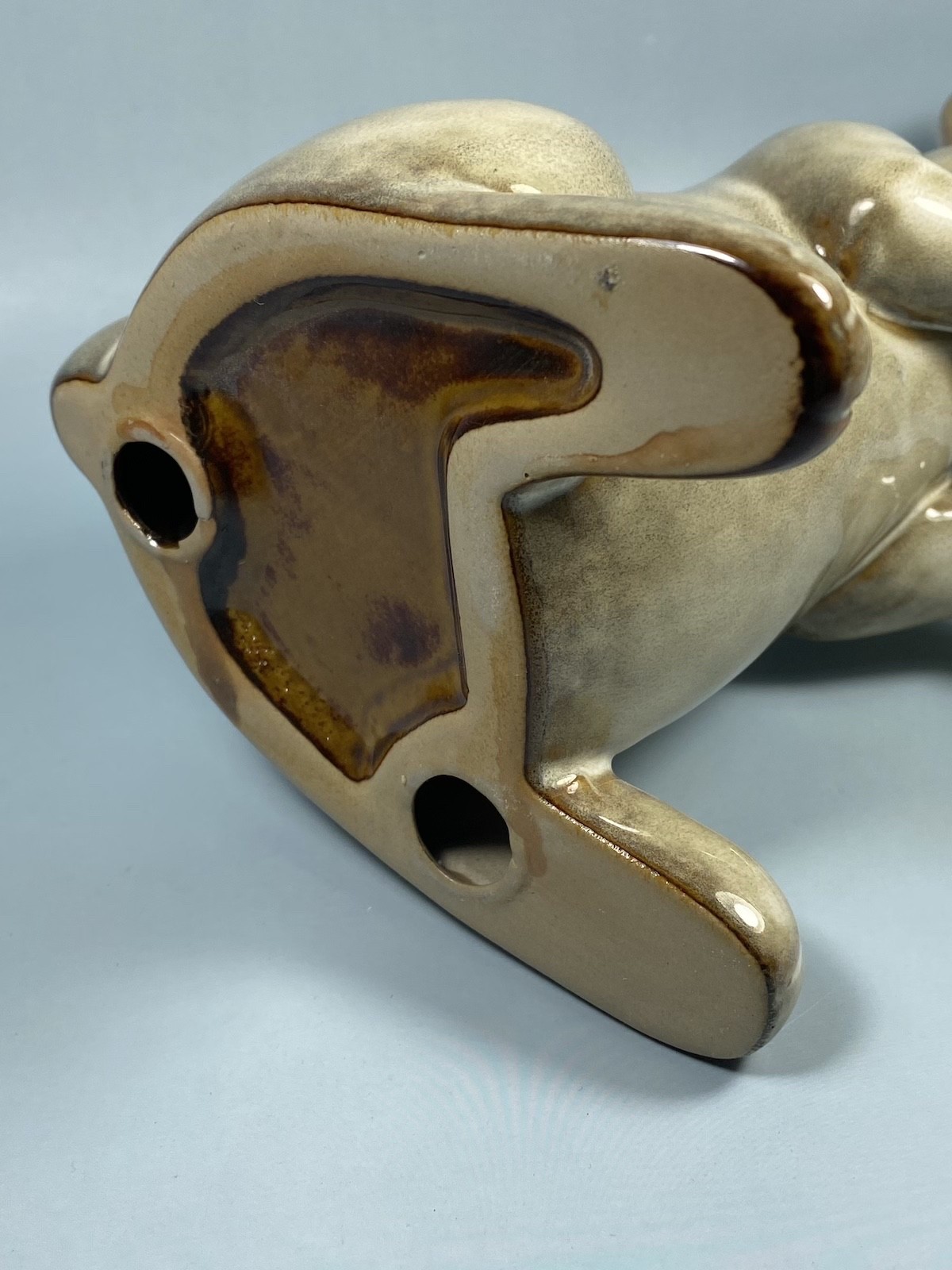 Ceramic Glazed Bunny Rabbit Figurine (#2) Easter or Spring Decor ~ 9 in.