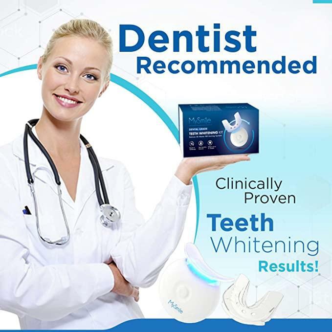 MySmile Teeth Whitening Kit with LED Light Teeth Whitener Carbamide Peroxide Gel