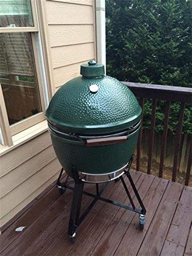 Dracarys Grill Chimney Top Vent Cap Ceramic Damper Egg Green-Ceramic