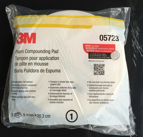For 3M 05723 5723 Foam Compounding Pad 8" Inch Single Sided (2 Pads )