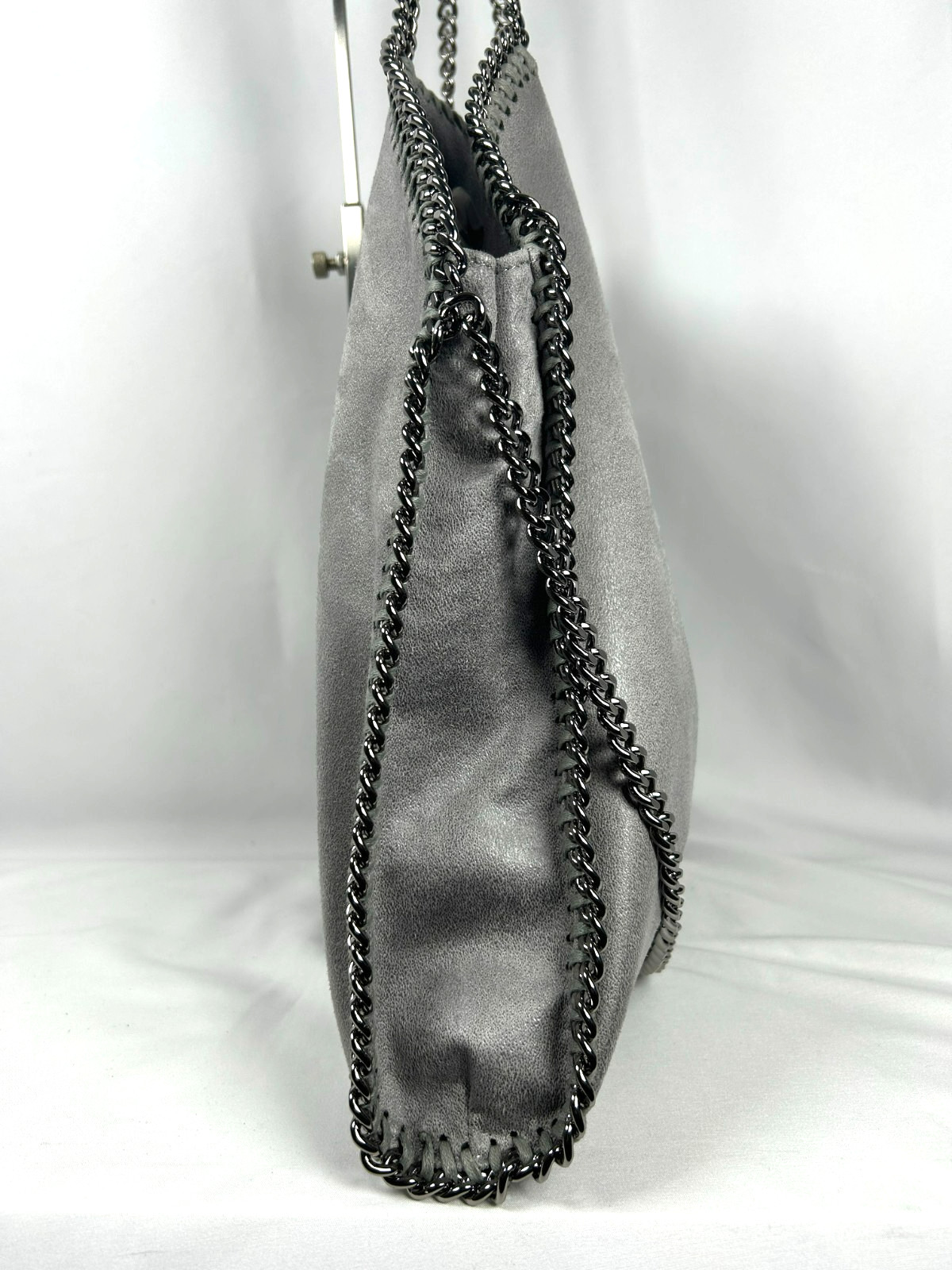 Stella McCartney Falabella Fold-over Tote Shoulder Bag Dark Gray UK 128778