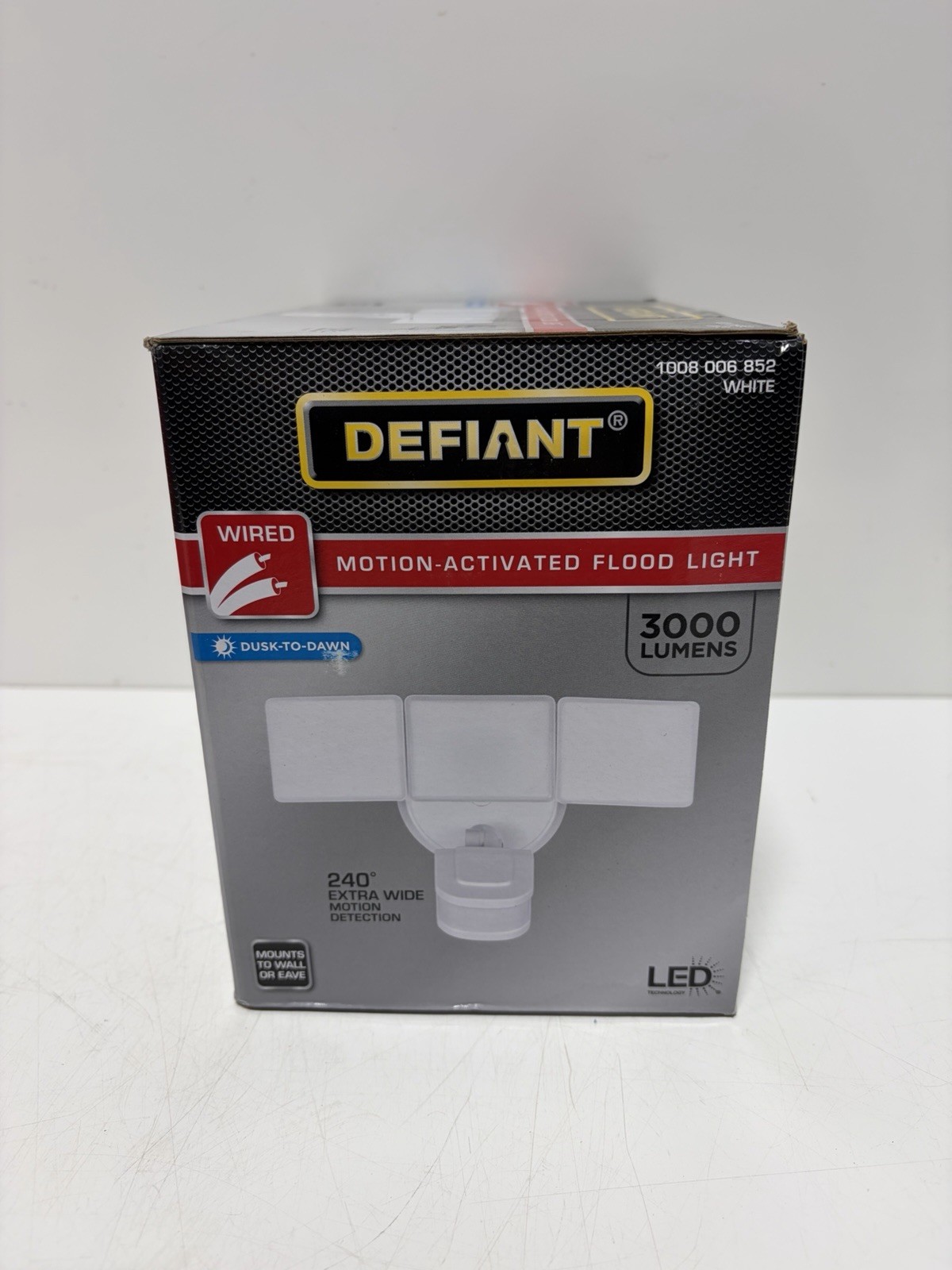 Defiant 3000 Lumens Motion Activated Integrated LED Hardwired Flood Light White