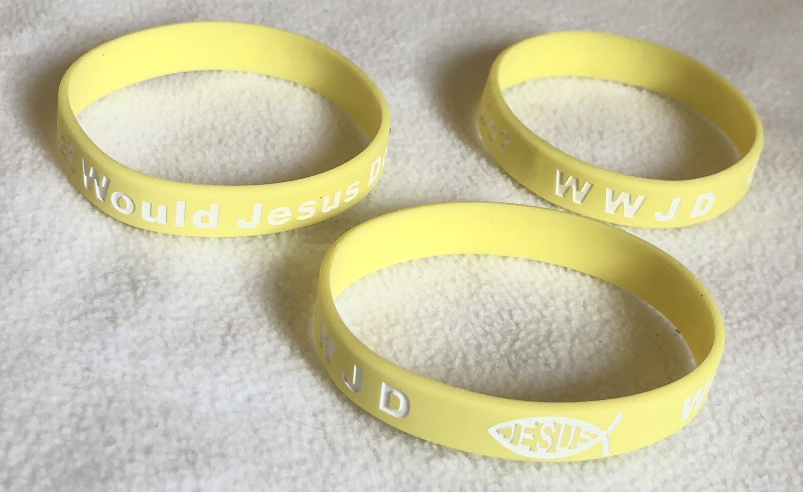 WWJD Wristband Silicone Rubber Bracelet What Would Jesus Do