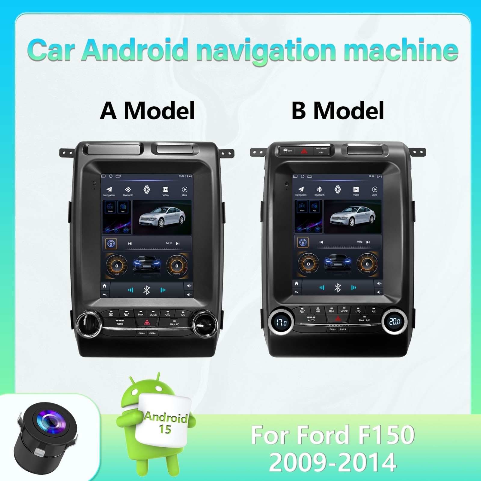For Ford F150 2009-2014 Android 13 9.7" Apple Carplay Car Stereo Radio GPS NAVI