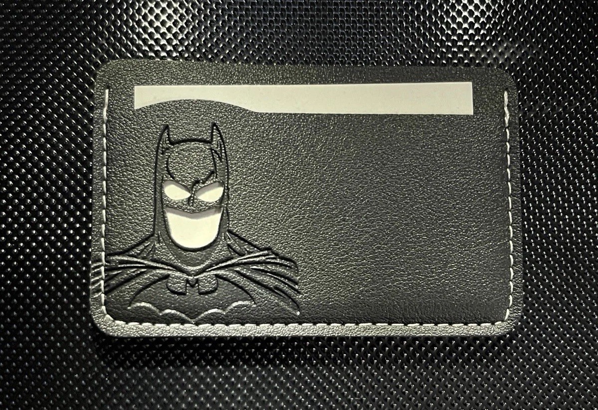 Batman Style Wallet with ID Window Card Holder Superhero Mask Design