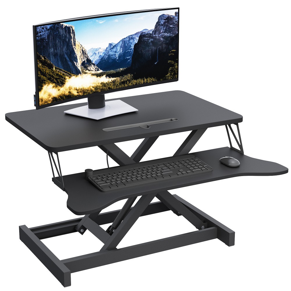 Standing Desk Converter Height Adjustable Sit to Stand Up Riser Dual Monitor