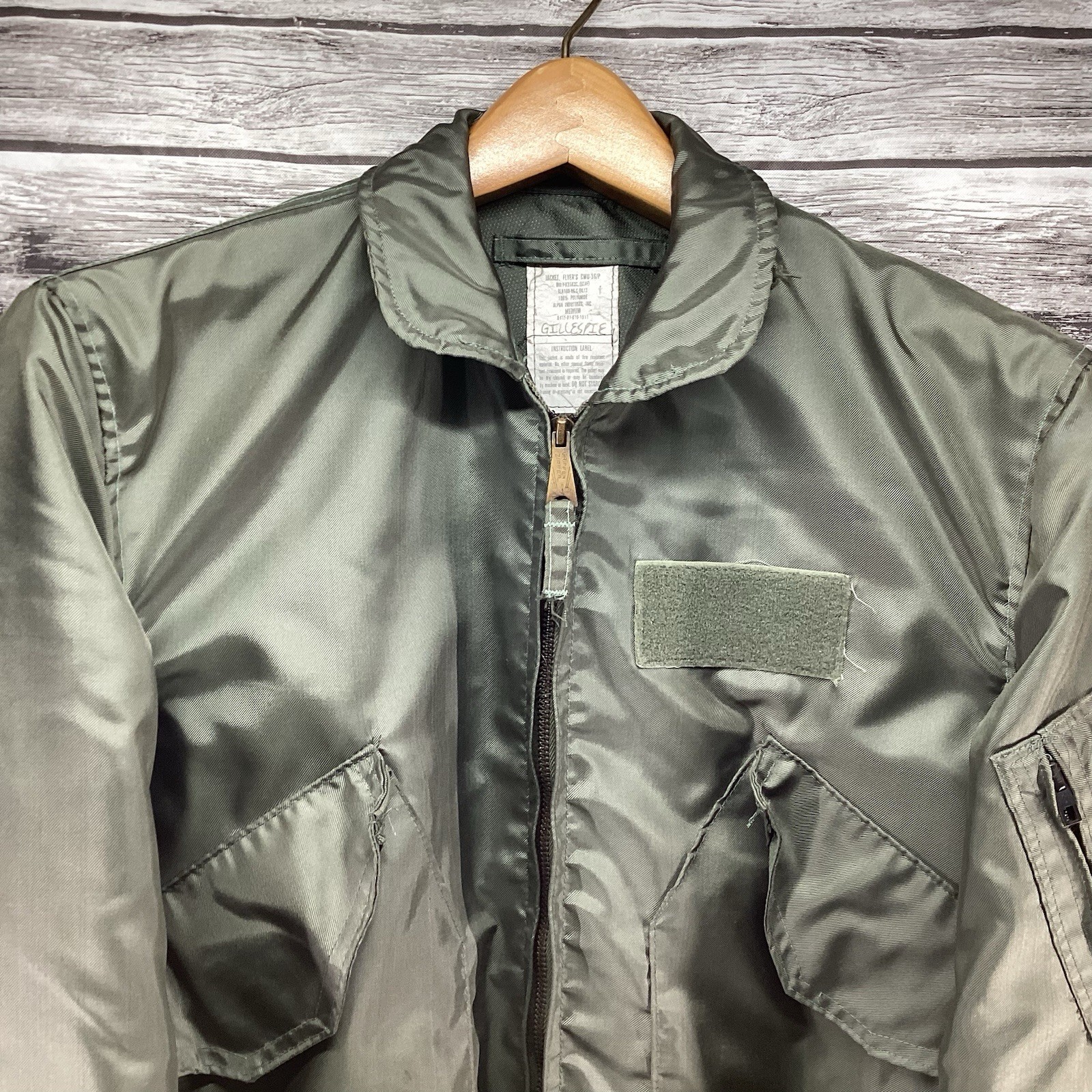 Vintage Flyers CWU-36/P Jacket Mens Medium Green MIL-J-83382C USAF Flight Bomber