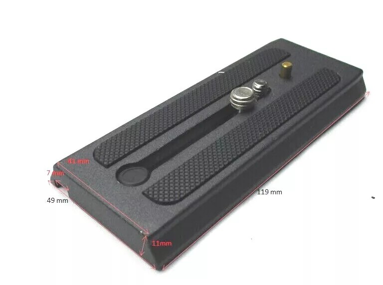 2*Sliding Quick Release Plate Adapter Plate for Manfrotto 500ah 701 577 Benro S4