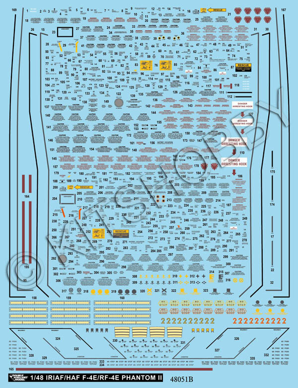 DXM decal 1/48 HAF & IRIAF F-4E / RF-4E Phantom Collection 2