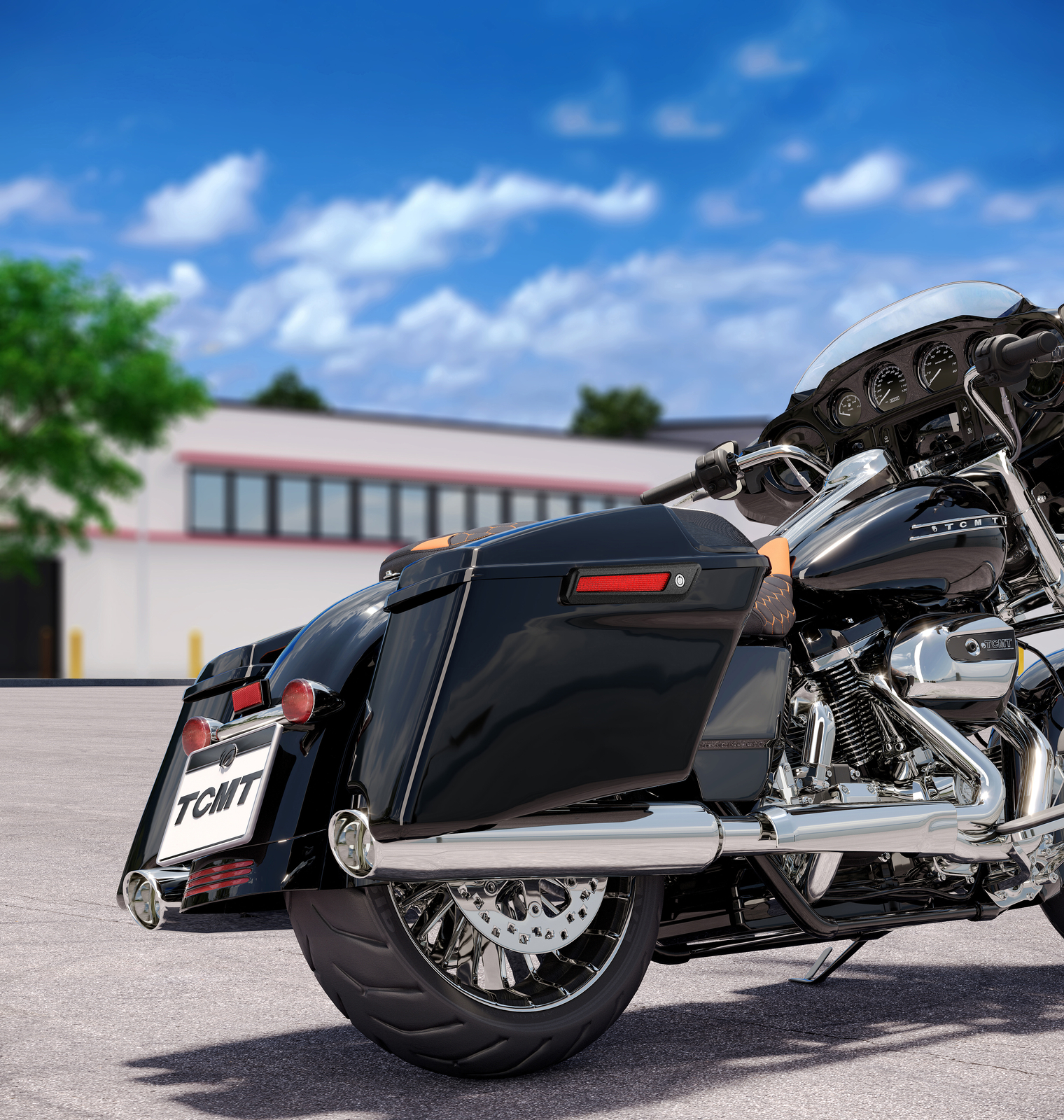 Black 4" Extended Hard Saddlebags Fit For Harley CVO Street Road Glide 2014-2024